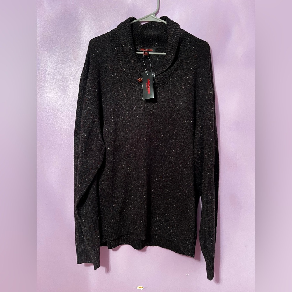 Men's Black Cardigan Sweater